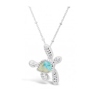 BC - Sea Turtle Necklace - Large - Turquoise Gradient