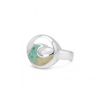 BC - Cresting Wave Ring - Turquoise Gradient