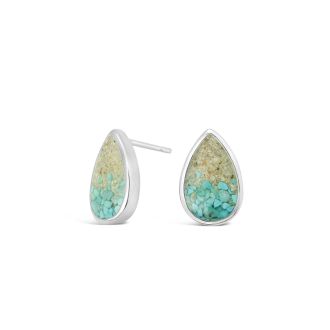 BC - Teardrop Stud Earrings - Turquoise Gradient