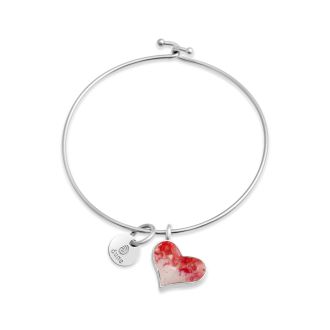 Dune x 4ocean Beach Bangle - Heart - Bali Red