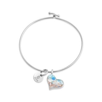 Dune x 4ocean Beach Bangle - Heart - Hawaii Blue