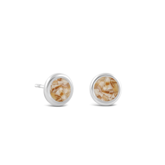 Birth Month Shell Dune Drop Studs - February - Tulip Shell