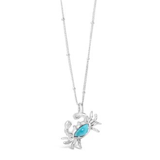 Crab Necklace Larimar