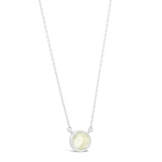 Birth month flower necklace featuring Narcissus. December birth month jewelry.