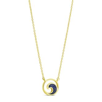 Delicate Dune Wave Necklace - 14k Gold Vermeil