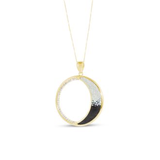 Eclipse Necklace by Tiffany Rice - Dune Gold - Mother of Pearl Gradient