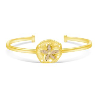 Explorer Sand Dollar Cuff Bracelet - Gold