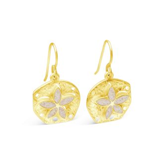 Explorer Sand Dollar Drop Earrings - Gold