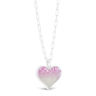 Dune Jewelry x 4ocean Breast Cancer Awareness Heart of Sand Necklace - Florida Pink