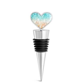 Heart Wine Stopper - Ocean Gradient
