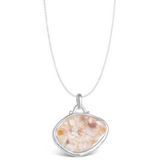 Lagoon Necklace - Dune Silver - Adjustable Cable Chain