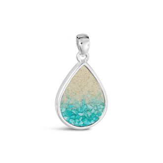 Large Teardrop Pendant - Turquoise Gradient