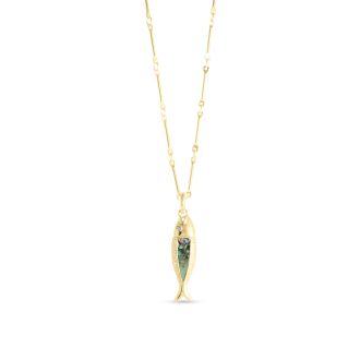 Minnow Necklace - Dune Gold - Abalone Gradient