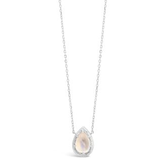 Moonstone Teardrop Necklace by Camille Kostek