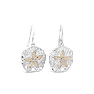 BC - Natural Sand Dollar Drop Earrings