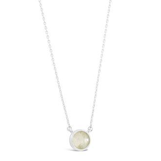 White chrysanthemum necklace from our birth month jewelry collection, featuring November birthstones, birth flowers, and birth shells for jewelry that's uniquely you. Great birthday gift and holiday gift. November birthstone necklace, November birth flowe