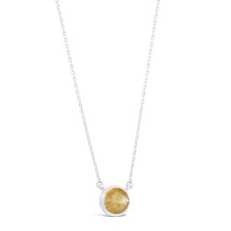 Warm citrine birthstone necklace from our birth month jewelry collection, featuring November birthstones, birth flowers, and birth shells for jewelry that's uniquely you. Great birthday gift and holiday gift. November birthstone necklace, November birth f