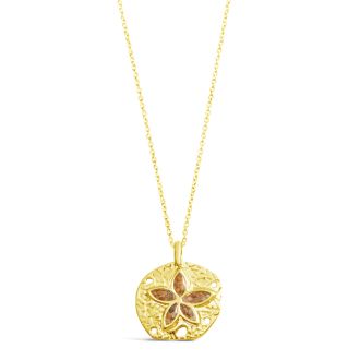 BC - Natural Sand Dollar Necklace - Petite - 14k Gold Vermeil