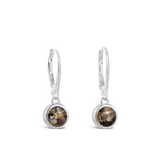 Sand Jewel Leverback Earrings - Round