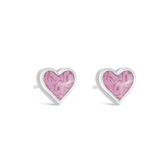 Stud earrings breast cancer awareness, heart earring studs for ladies