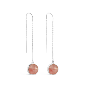 Sandglobe Long Silver Earrings | The Original Beach Sand Jewelry Co. | Dune Jewelry