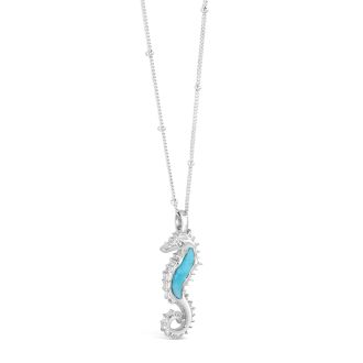 Seahorse Necklace Larimar