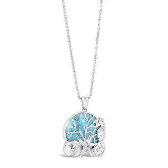 Seaside Collage Necklace - Larimar