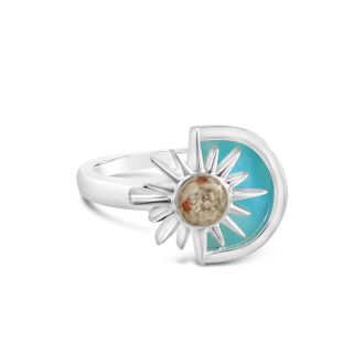Sun Splash Ring Larimar and Sand