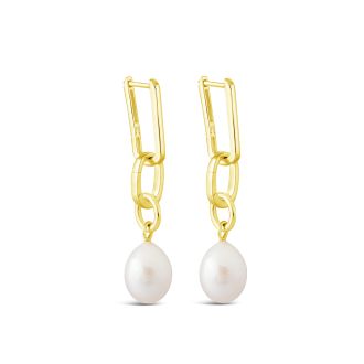 Travel Treasures™ The Kate Set Baroque Pearl Charm Earrings - 14k Gold Vermeil