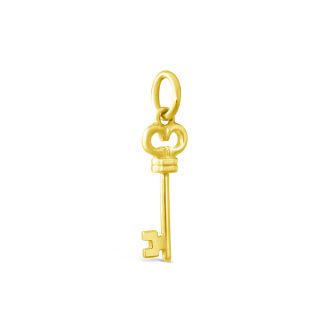 Collectible Travel Treasures Key Charm - 14k Gold Vermeil