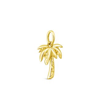Collectible Travel Treasures Palm Tree Charm - 14k Gold Vermeil