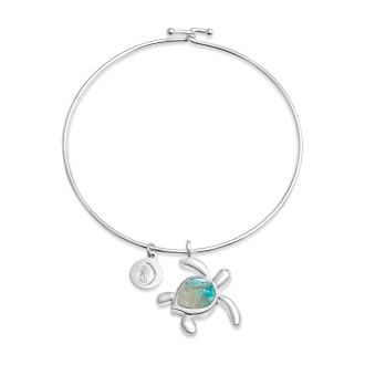 Turtle Bangle - Turquoise Gradient