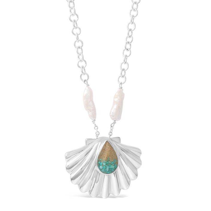Buy Giva Sterling Silver Seashell Pearl Pendant With Chain For Women Online  at Best Prices in India - JioMart.