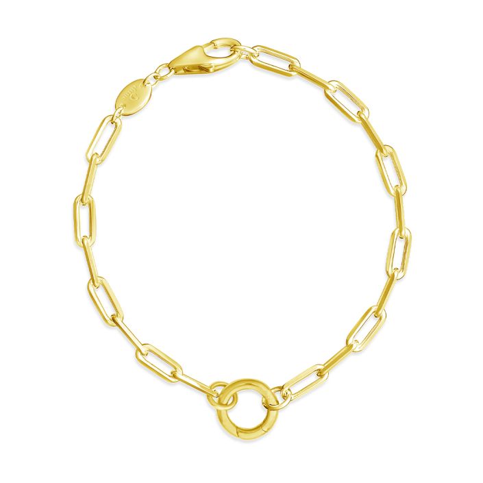Wanderlust + Co Star Cubic Zirconia Charm Chain Bracelet, Gold at John  Lewis & Partners