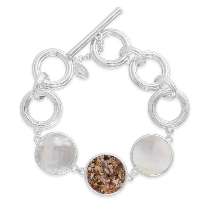 Toggle Bracelet with Mother of Pearl | Silver Toggle Bracelet