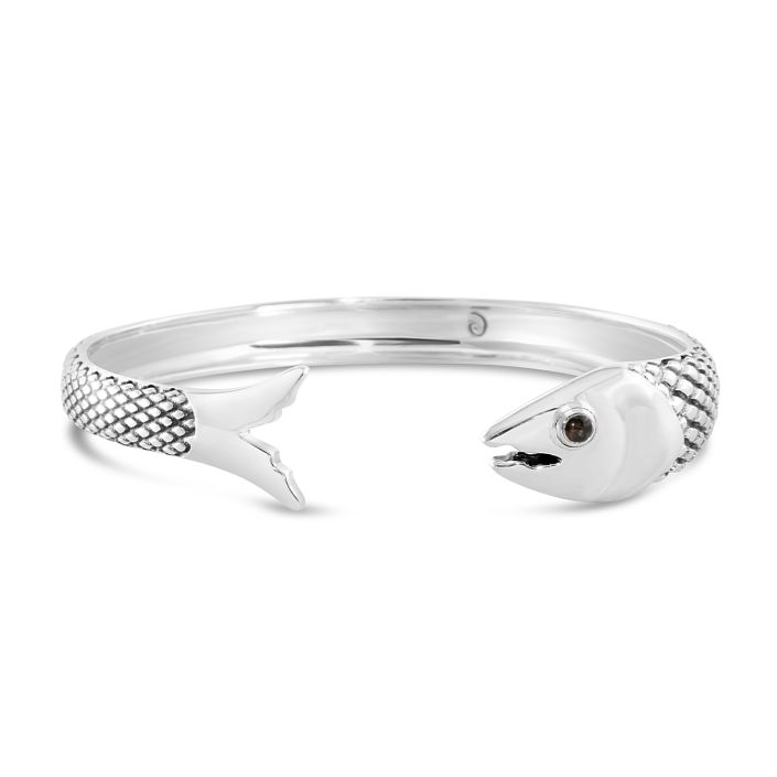 Salmon Jewelry | Silver Cuff Bracelet | Salmon Cuff Bracelet