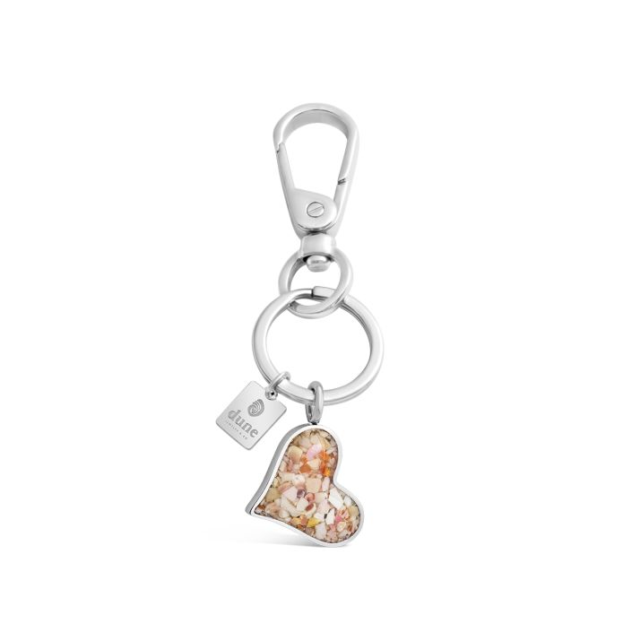 Heart Keychain and Bag Charm  Marine Grade Stainless Steel