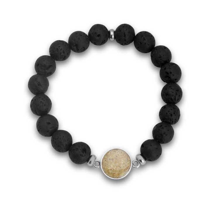 Black Lava Stone Reiki Yoga Meditation Buddha Beads Diffuser Band Bracelet  For Women  Men Girls 