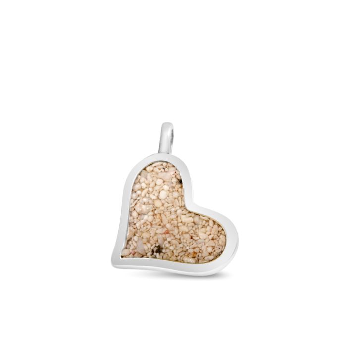 Tilted Heart Charm, Sterling Silver Charms For Bracelets