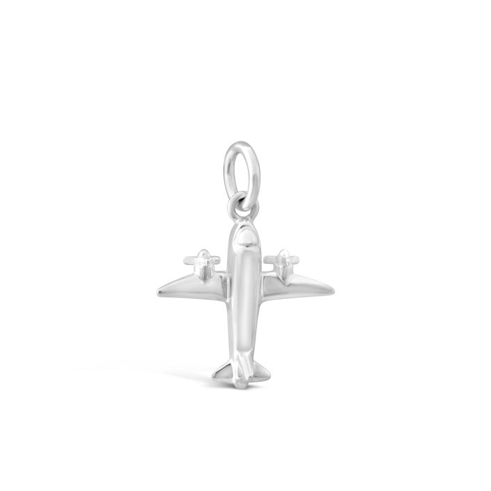 Aeroplane Handmade Sterling Silver Airplane Pendant With 
