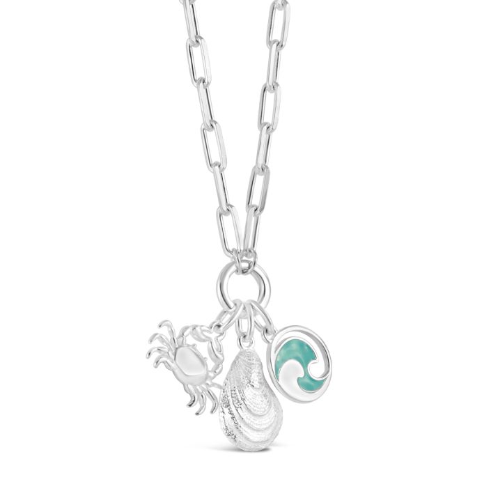 Collectible Travel Treasures Charm Holder Necklace by Dune Jewelry | Customize with 5,000+ Elements
