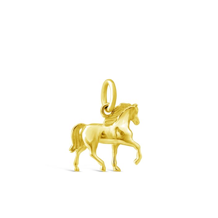 9mm Tiny Horse Head Charms, Gold Plated, Pack of 20 - Golden Age Beads