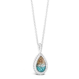 Modern Mermaid Necklace by Captain Kate - Diamond & Turquoise Gradient