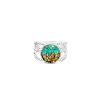 Boho Ring - Round - Turquoise Gradient