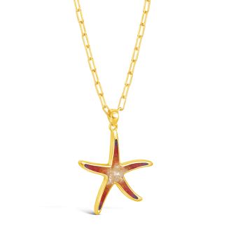 Masterpiece - Starfish Necklace - 14k Gold Vermeil