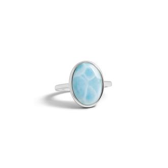 Oval Ring - Larimar