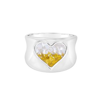 Bayview Ring - Heart - Mother of Pearl Gradient
