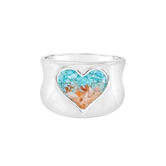 Bayview Ring - Heart - Turquoise Gradient