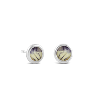 Birth Month Flower Dune Drop Studs - February - Violet