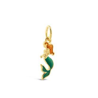 Collectible Travel Treasures Mermaid Charm - 14k Gold Vermeil